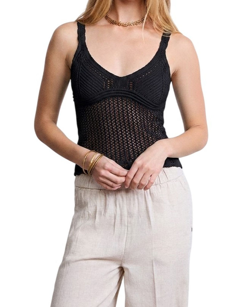 MARKUP  TOP F.7 IN CROCHET CON SCOLLO V ΓΥΝΑΙΚΕΙΟ ΠΛΕΚΤΟ - MUPAPMW1600007000000
