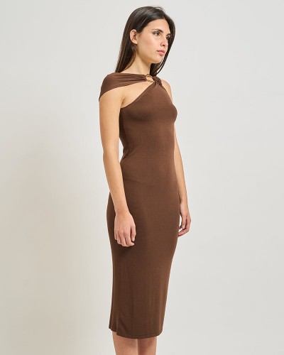 MARKUP VESTITO MIDI F.12 CON NODO FRONTALE E APPLICAZIONE METALLICA ΠΛΕΚΤΟ ΓΥΝΑΙΚΕΙΟ - MUPAPMW1600013000000