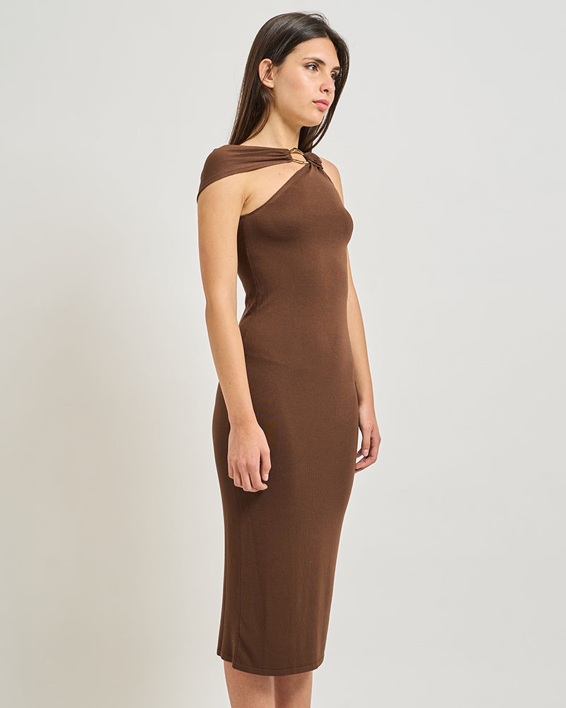 MARKUP VESTITO MIDI F.12 CON NODO FRONTALE E APPLICAZIONE METALLICA ΠΛΕΚΤΟ ΓΥΝΑΙΚΕΙΟ - MUPAPMW1600013000000