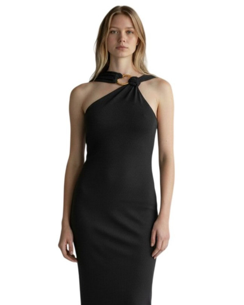 MARKUP VESTITO MIDI F.12 CON NODO FRONTALE E APPLICAZIONE METALLICA ΠΛΕΚΤΟ ΓΥΝΑΙΚΕΙΟ - MUPAPMW1600013000000