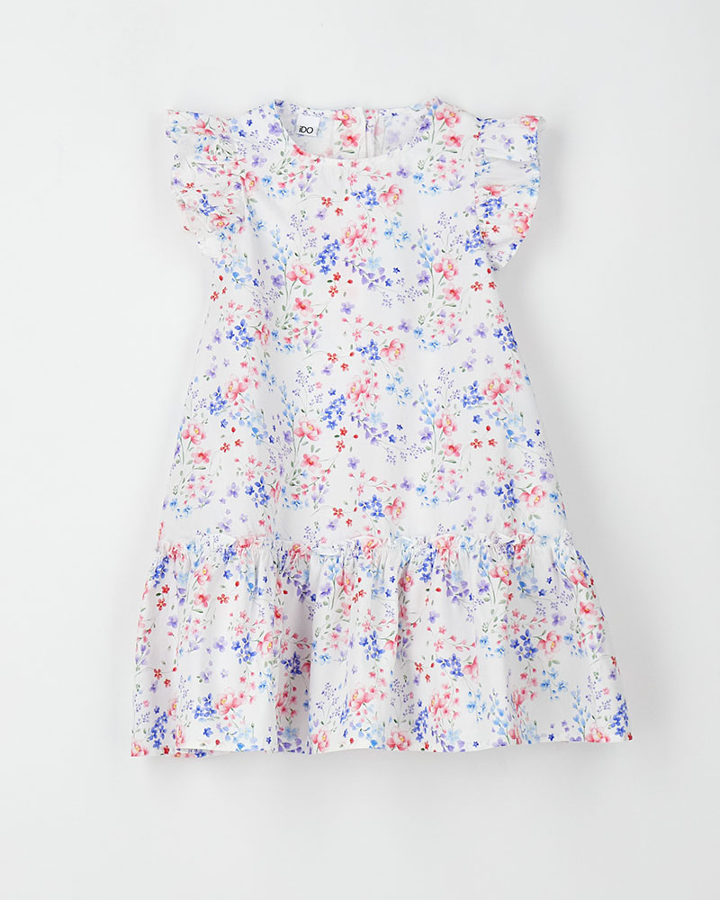 IDO WOVEN DRESS WITH SLEEVES - 4.G501/G0