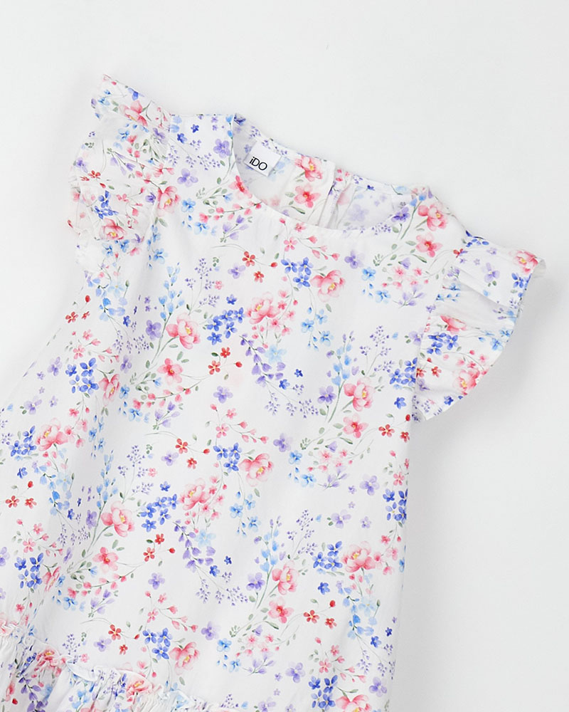 IDO WOVEN DRESS WITH SLEEVES - 4.G501/G0