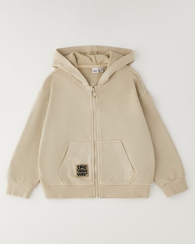 IDO OPEN LONG SLEEVE SWEATER WITH ZIP OR BUTTONS - 4.H241/00