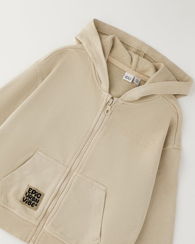 IDO OPEN LONG SLEEVE SWEATER WITH ZIP OR BUTTONS - 4.H241/00