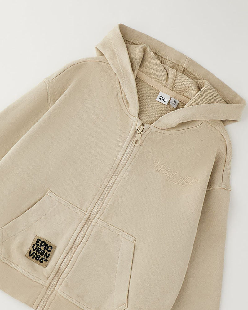 IDO OPEN LONG SLEEVE SWEATER WITH ZIP OR BUTTONS - 4.H241/00