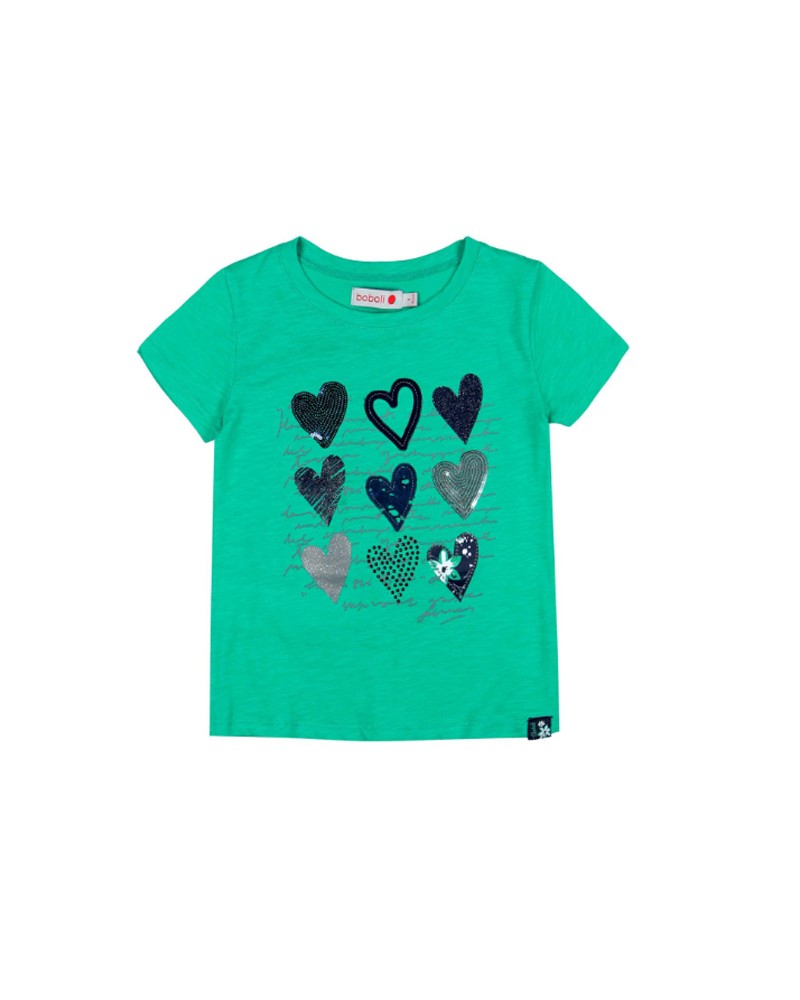 BOBOLI Knit t-Shirt flame for girl - 417125