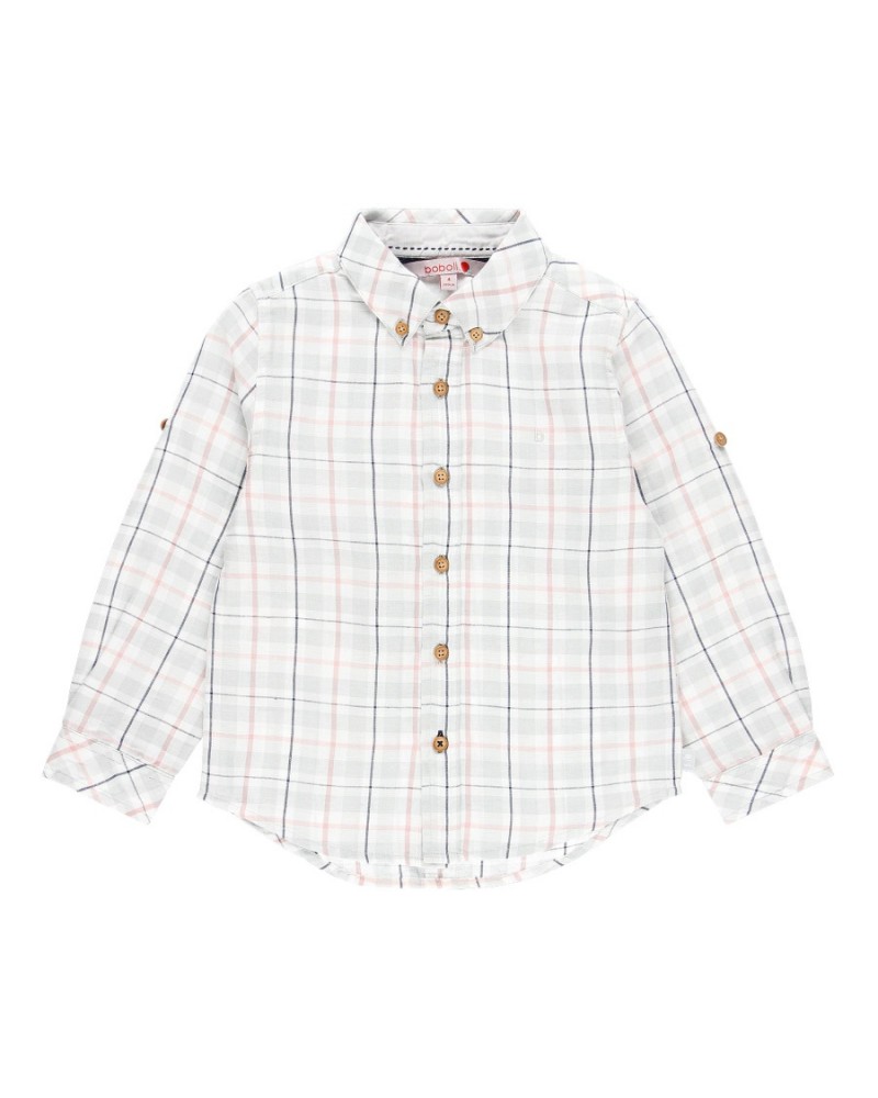 BOBOLI Linen shirt long sleeves for boy - 739021