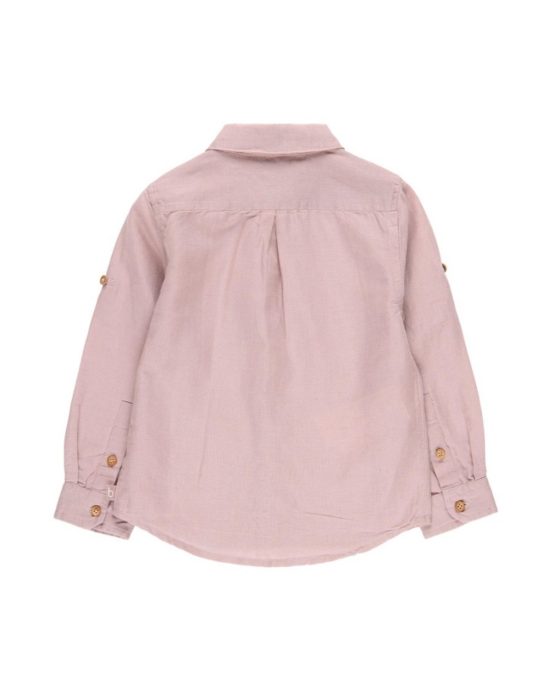 BOBOLI Linen shirt long sleeves for boy - 739009