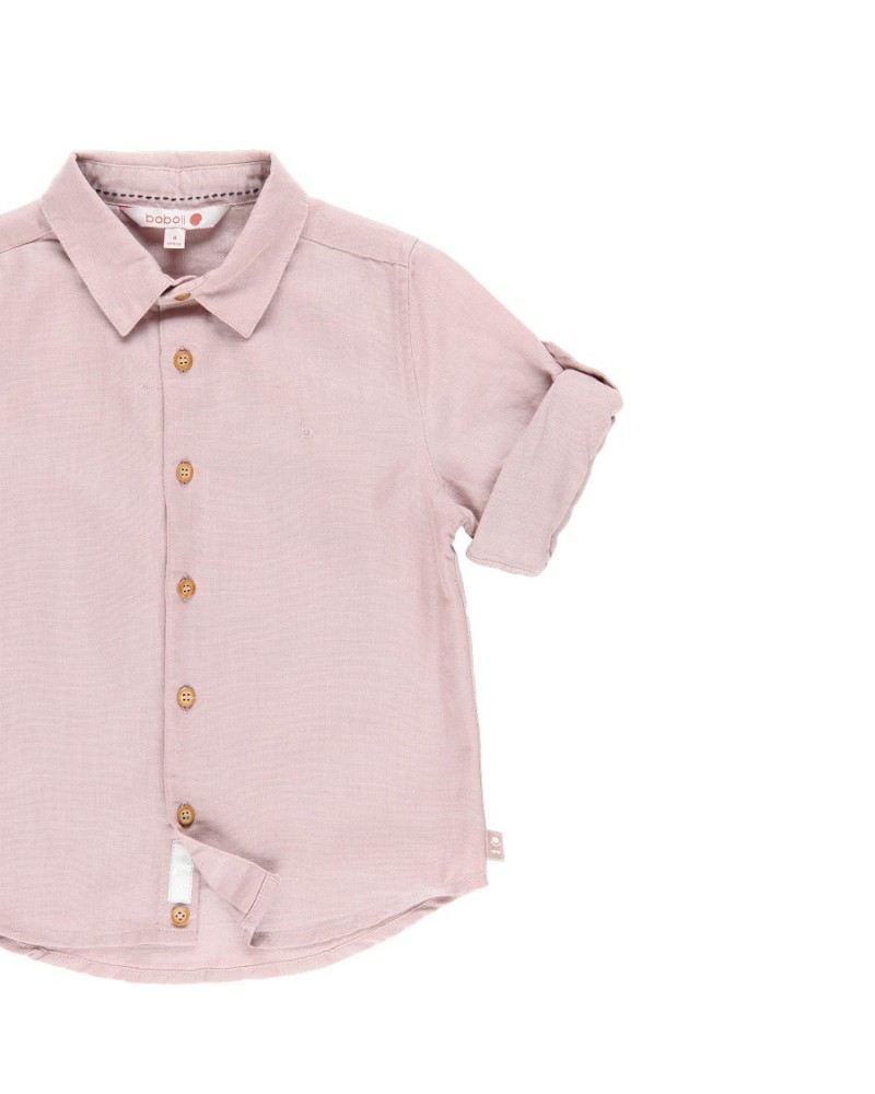 BOBOLI Linen shirt long sleeves for boy - 739009