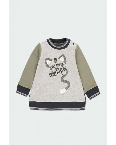 BOBOLI Fleece dress  letters  for baby girl - 211037 BOBOLI Fleece dress  letters  for baby girl - 211037