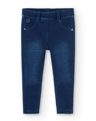 BOBOLI Fleece denim trousers for baby girl -BCI - 290001