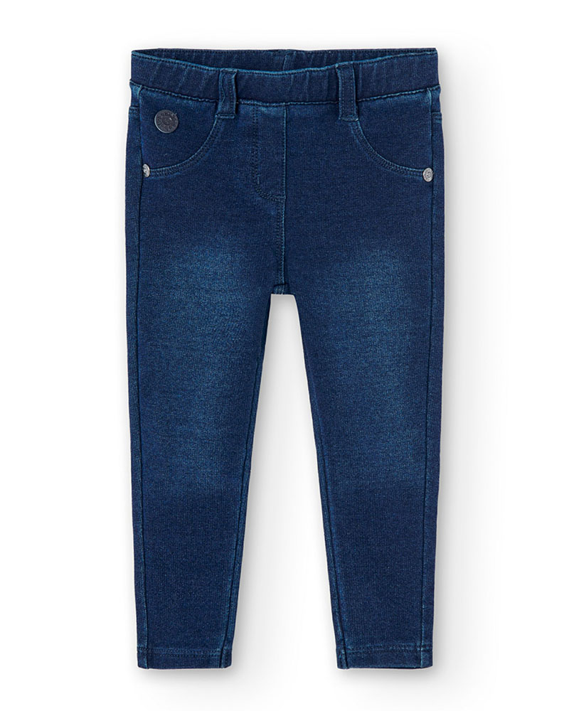 BOBOLI Fleece denim trousers for baby girl -BCI - 290001