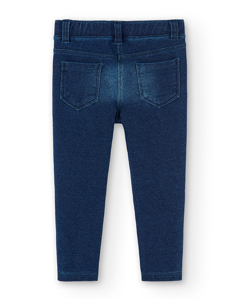 BOBOLI Fleece denim trousers for baby girl -BCI - 290001
