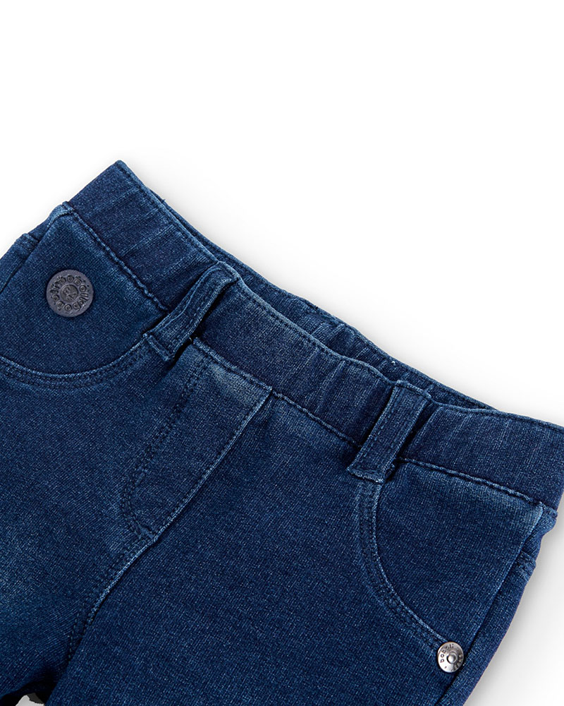 BOBOLI Fleece denim trousers for baby girl -BCI - 290001