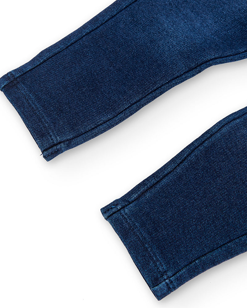 BOBOLI Fleece denim trousers for baby girl -BCI - 290001