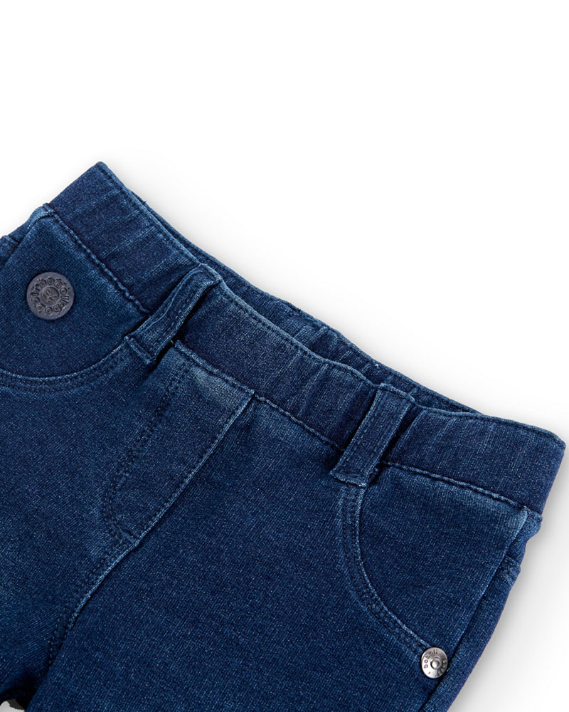 BOBOLI Fleece denim trousers for baby girl - 290001