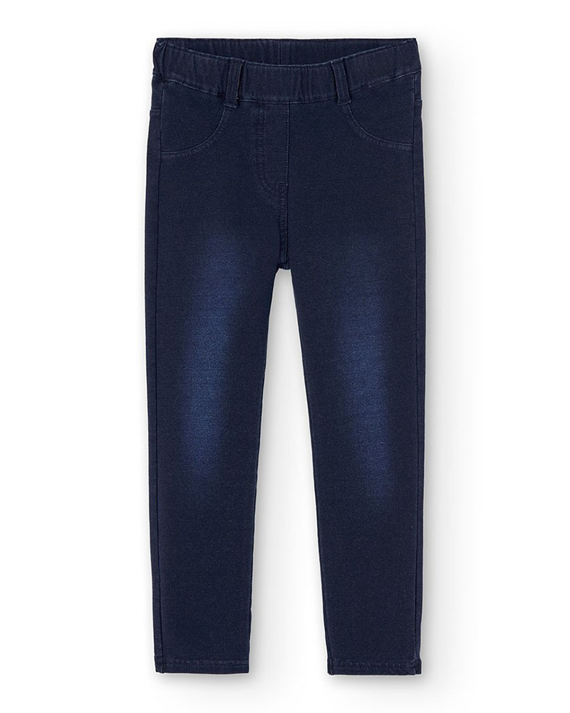 BOBOLI Fleece denim trousers for girl -BCI - 490014