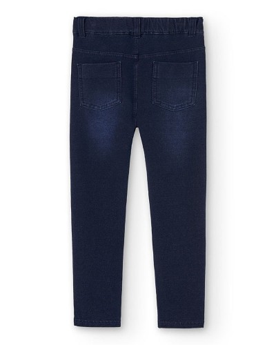 BOBOLI Fleece denim trousers for girl -BCI - 490014