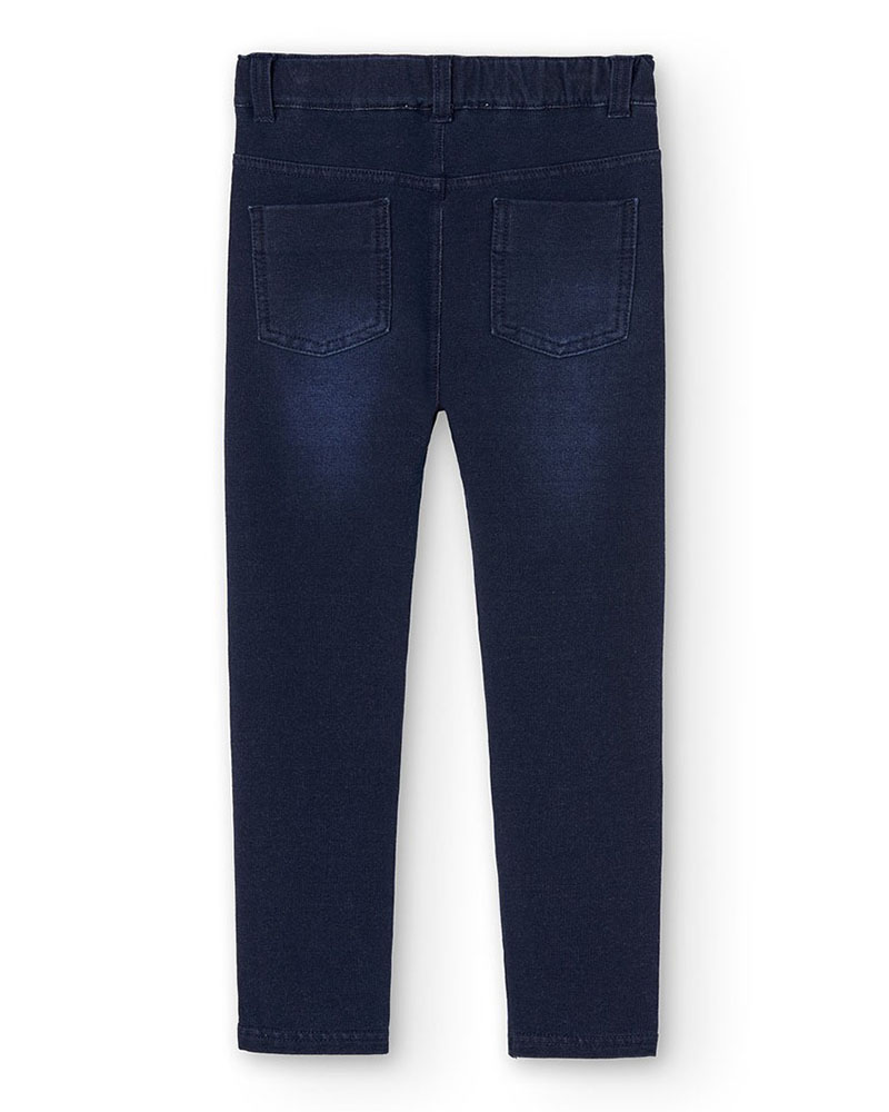 BOBOLI Fleece denim trousers for girl -BCI - 490014