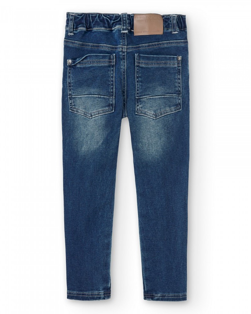 BOBOLI Denim trousers knit for boy -BCI - 590138