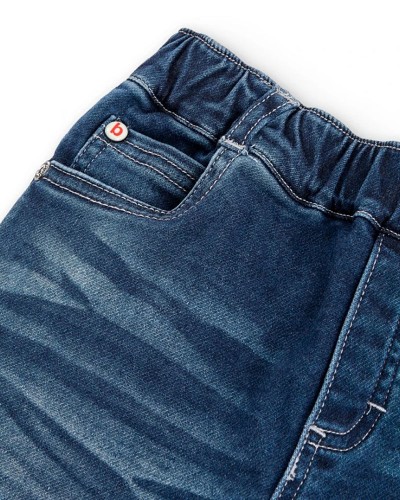 BOBOLI Denim trousers knit for boy -BCI - 590138