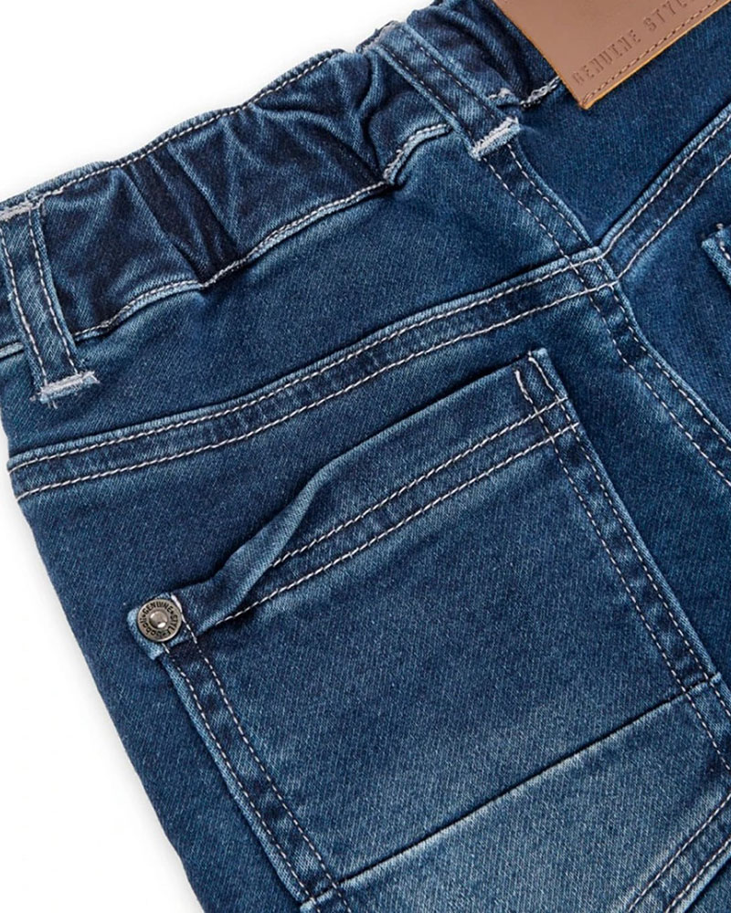 BOBOLI Denim trousers knit for boy -BCI - 590138