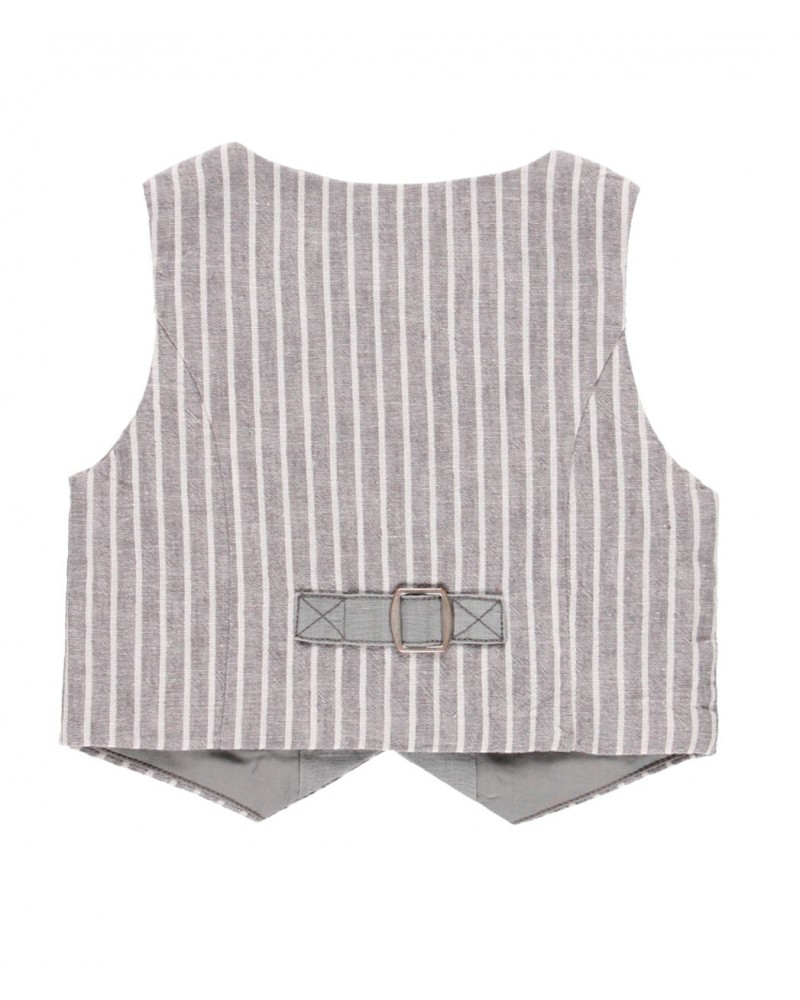 BOBOLI Linen vest striped for baby boy - 714293