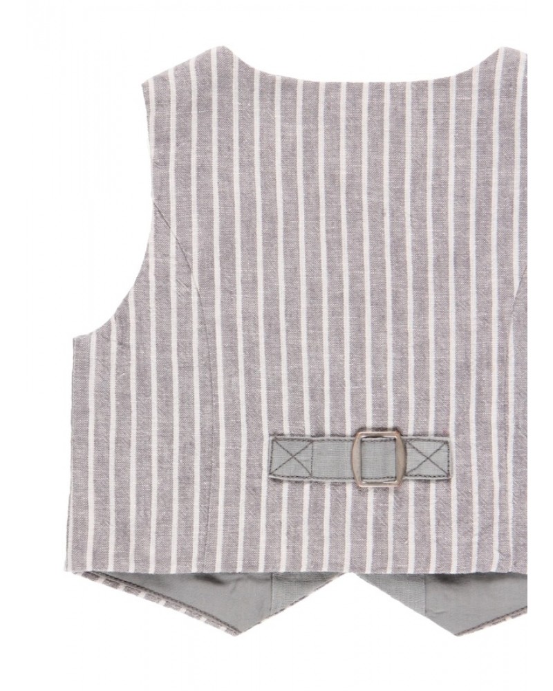 BOBOLI Linen vest striped for baby boy - 714293