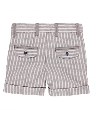 BOBOLI Linen bermuda shorts striped for baby boy - 714248