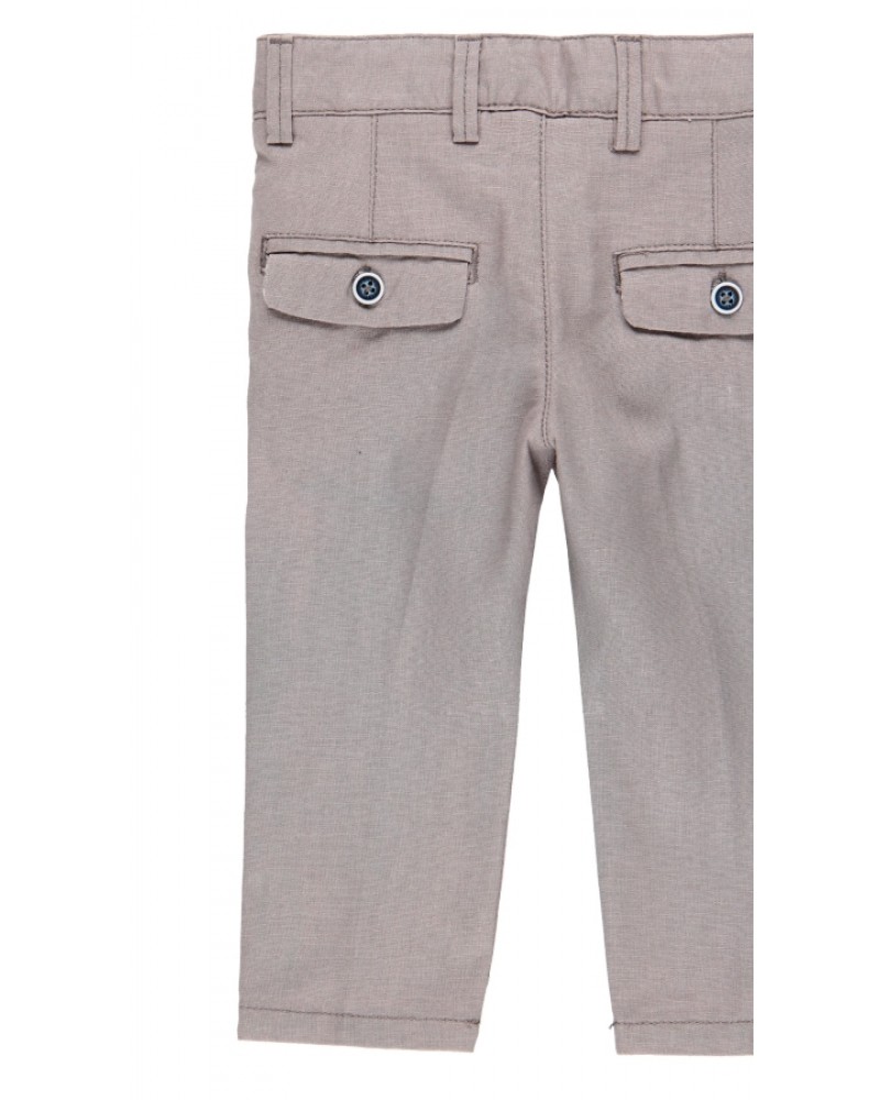 BOBOLI Linen trousers for baby boy - 714237