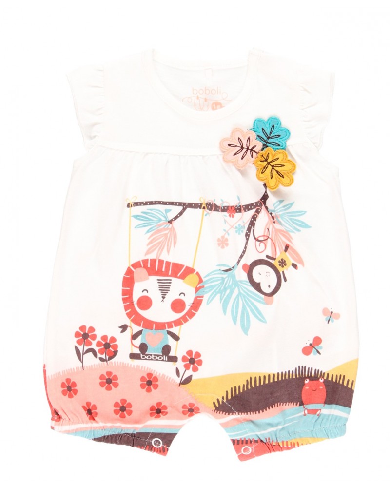BOBOLI Knit play suit for baby girl - organic - 124030