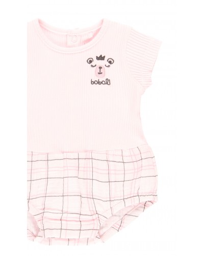 BOBOLI Ribbed play suit combined for baby girl - 104027