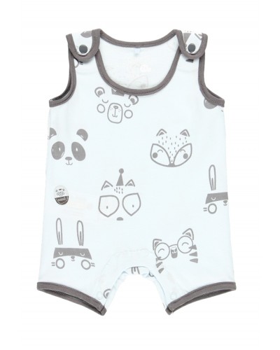 BOBOLI Knit play suit suspenders for baby boy - 104207