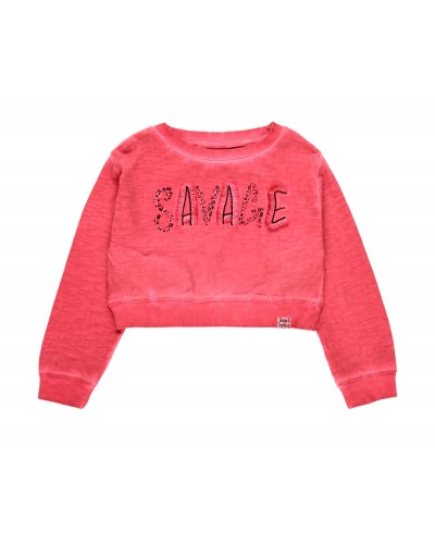 BOBOLI Knit t-Shirt flame for girl - 404165