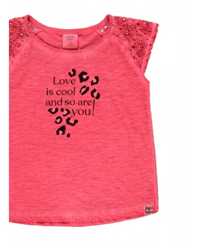 BOBOLI Knit t-Shirt flame for girl - 404086