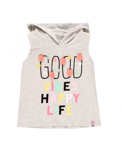 BOBOLI Knit hooded t-Shirt for girl - 424167
