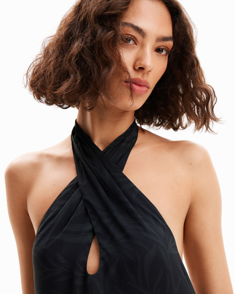 DESIGUAL Jungle design maxi halter neck dress - DS0AP24SWMW140000000 DESIGUAL Jungle design maxi halter neck dress - DS0AP24SWMW140000000