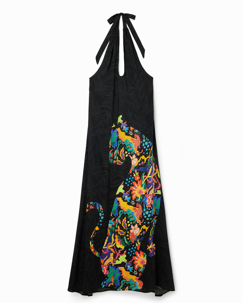 DESIGUAL Jungle design maxi halter neck dress - DS0AP24SWMW140000000