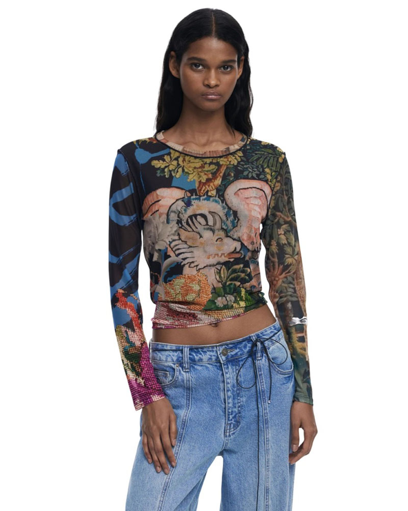 DESIGUAL TS_DRAGON_LACROIX ΜΠΛΟΥΖΑ ΓΥΝΑΙΚΕΙΟ - DS0AP25WWTK390000000