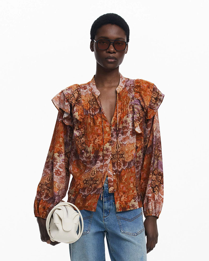 DESIGUAL BLUS_ROMANTICA ΜΠΛΟΥΖΑ ΓΥΝΑΙΚΕΙΟ - DS0AP25WWBW080000000