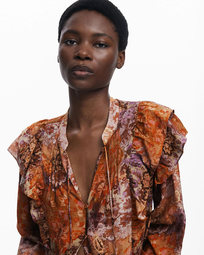 DESIGUAL BLUS_ROMANTICA ΜΠΛΟΥΖΑ ΓΥΝΑΙΚΕΙΟ - DS0AP25WWBW080000000