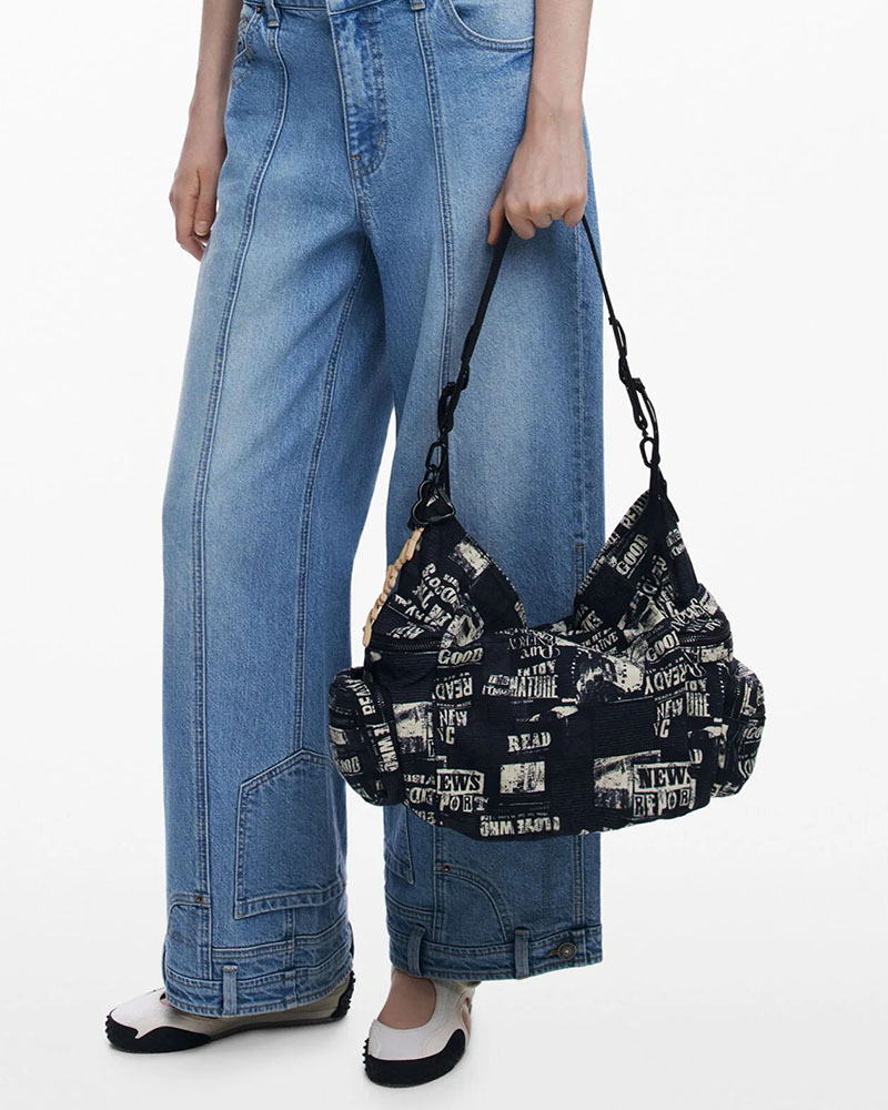 DESIGUAL BAG_NEWSPAPER ARICA ΤΣΑΝΤΑ ΓΥΝΑΙΚΕΙΟ - DS0AC25WAXA200000000