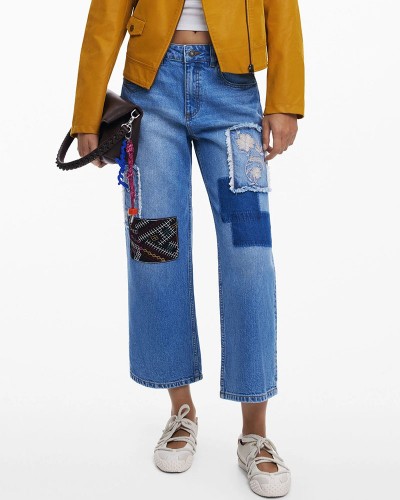 DESIGUAL DENIM_PATCHE ΠΑΝΤΕΛΟΝΙ ΓΥΝΑΙΚΕΙΟ - DS0AP25WWDD200000000