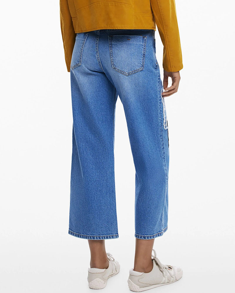 DESIGUAL DENIM_PATCHE ΠΑΝΤΕΛΟΝΙ ΓΥΝΑΙΚΕΙΟ - DS0AP25WWDD200000000