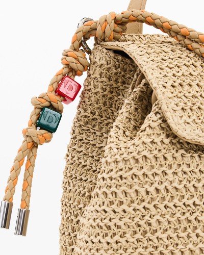 DESIGUAL BACK_HALF LOGO RAFFIA L ΤΣΑΝΤΑ ΓΥΝΑΙΚΕΙΟ - DS0AC26SAKO010000000