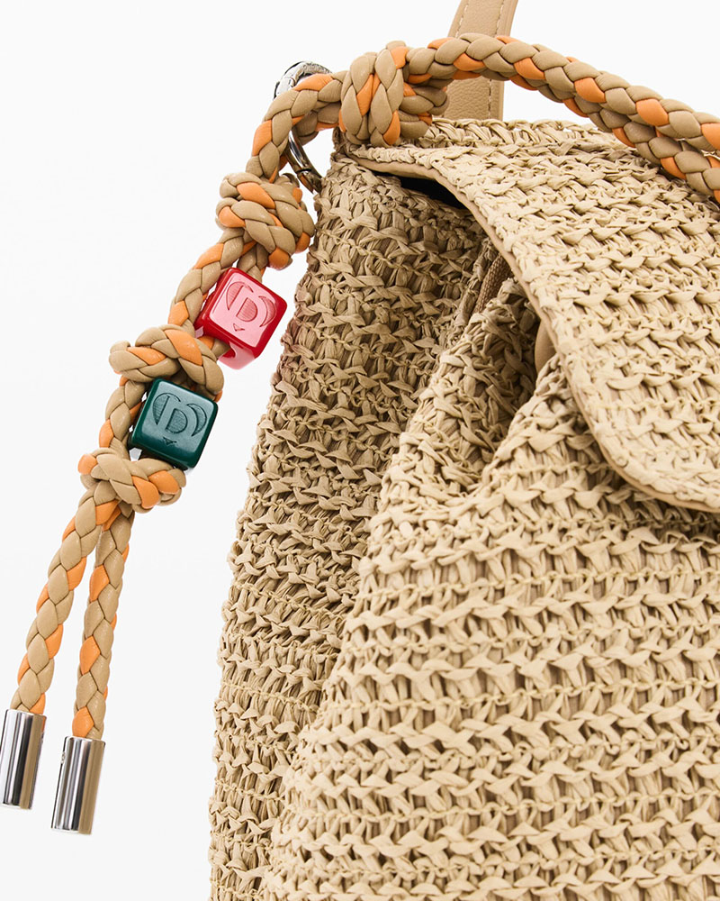 DESIGUAL BACK_HALF LOGO RAFFIA L ΤΣΑΝΤΑ ΓΥΝΑΙΚΕΙΟ - DS0AC26SAKO010000000