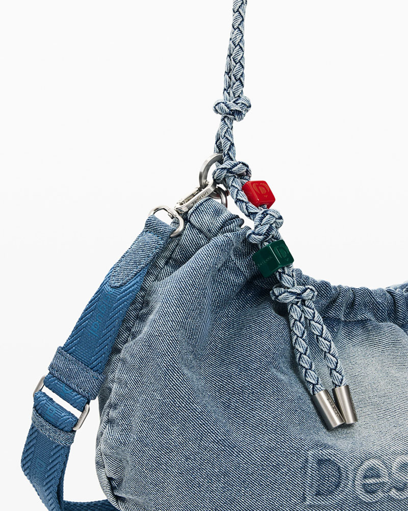 DESIGUAL BAG_HALF LOGO DENIM W ΤΣΑΝΤΑ ΓΥΝΑΙΚΕΙΟ - DS0AC26SAXD050000000