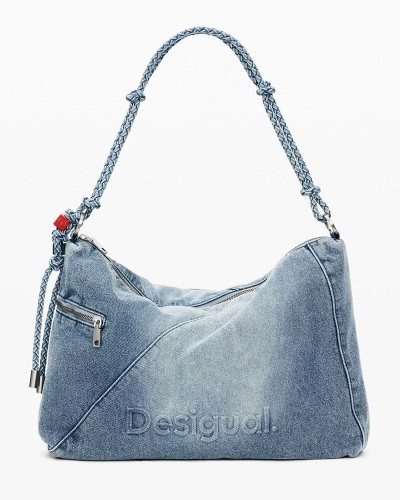DESIGUAL BAG_HALF LOGO DENIM L ΤΣΑΝΤΑ ΓΥΝΑΙΚΕΙΟ - DS0AC26SAXD270000000