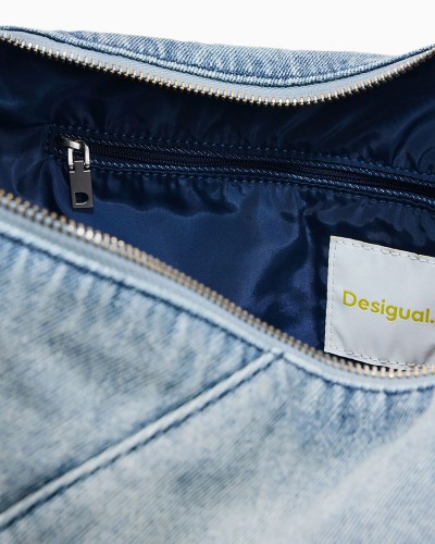 DESIGUAL BAG_HALF LOGO DENIM L ΤΣΑΝΤΑ ΓΥΝΑΙΚΕΙΟ - DS0AC26SAXD270000000