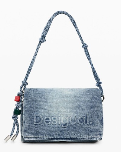 DESIGUAL BAG_HALF LOGO DENIM V ΤΣΑΝΤΑ ΓΥΝΑΙΚΕΙΟ - DS0AC26SAXD280000000